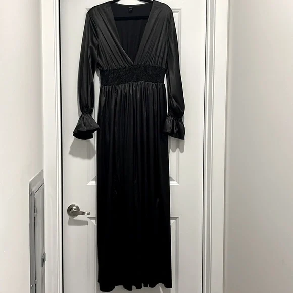 chinese dress ladies Shein Black Non Padded Sleeveless Maxi Dress